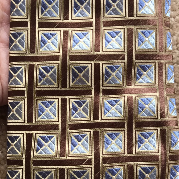 Roberto Villini Couture Windowpane SILK TIE - Picture 9 of 12